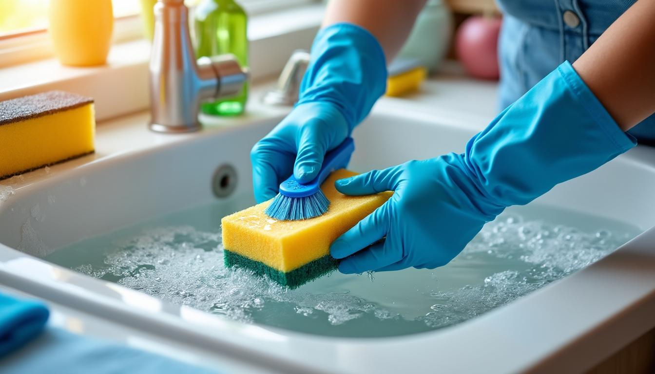 découvrez nos conseils pratiques pour nettoyer efficacement vos éponges de cuisine. apprenez des méthodes simples et durables pour éliminer les impuretés et prolonger la durée de vie de vos éponges, tout en maintenant votre cuisine propre et hygiénique.