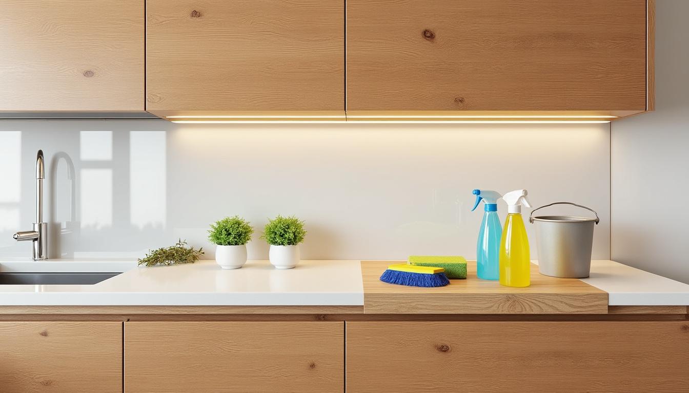 découvrez nos conseils pratiques pour nettoyer efficacement vos armoires de cuisine en bois vernis. apprenez à éliminer les taches, la poussière et les résidus tout en préservant la beauté de votre bois grâce à des techniques douces et des produits adaptés.