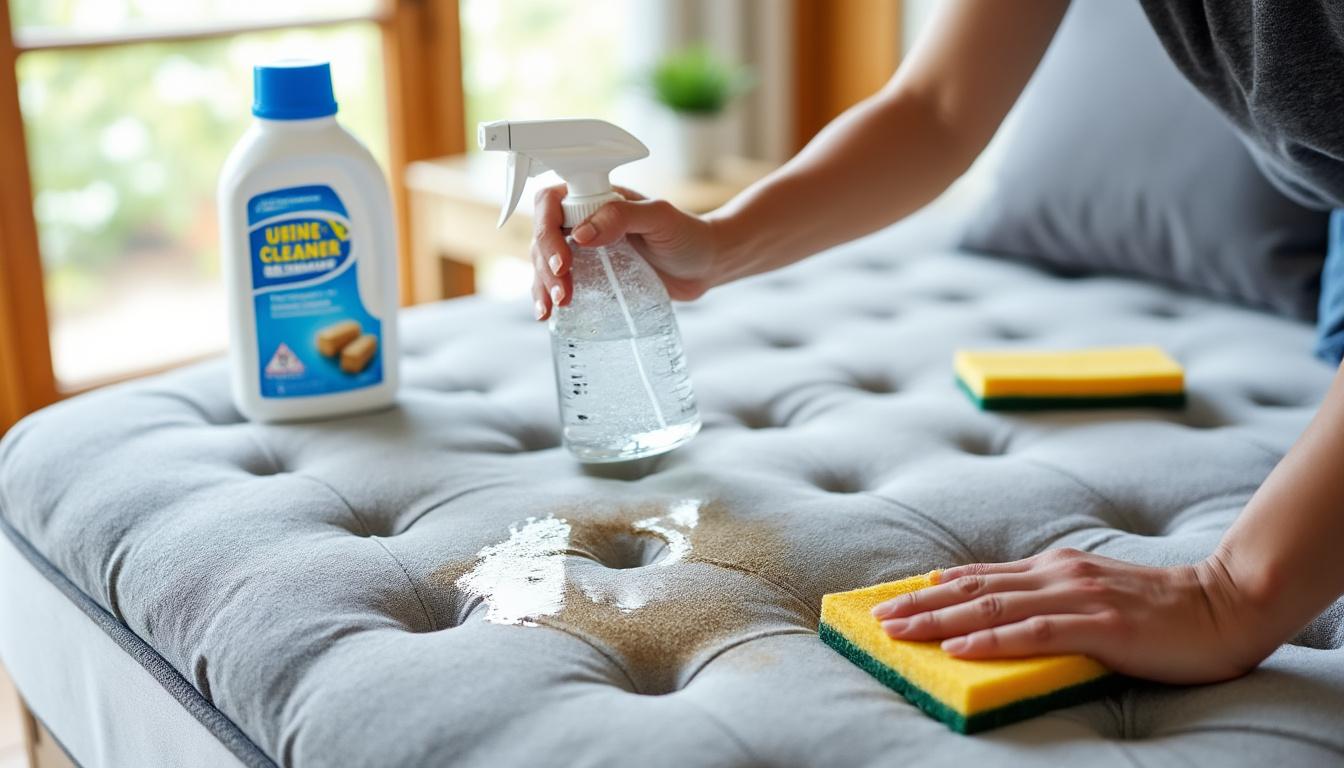 Comment nettoyer du pipi sur un matelas ? 1 découvrez nos conseils pratiques pour nettoyer efficacement du pipi sur un matelas, éliminer les taches et les odeurs, et retrouver un lit frais et propre rapidement.