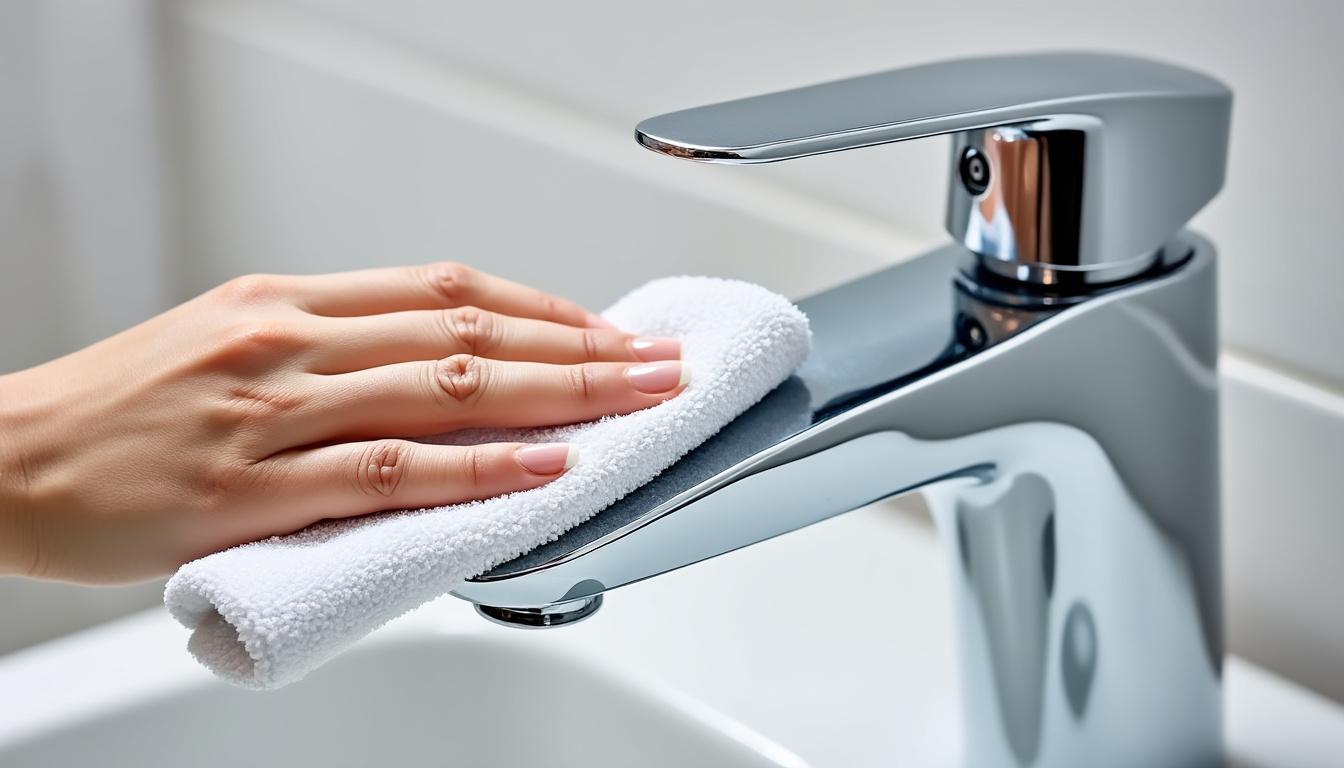 découvrez comment nettoyer le chrome dans la salle de bain : astuces simples pour enlever le calcaire, raviver la brillance sans rayer, avec produits maison.
