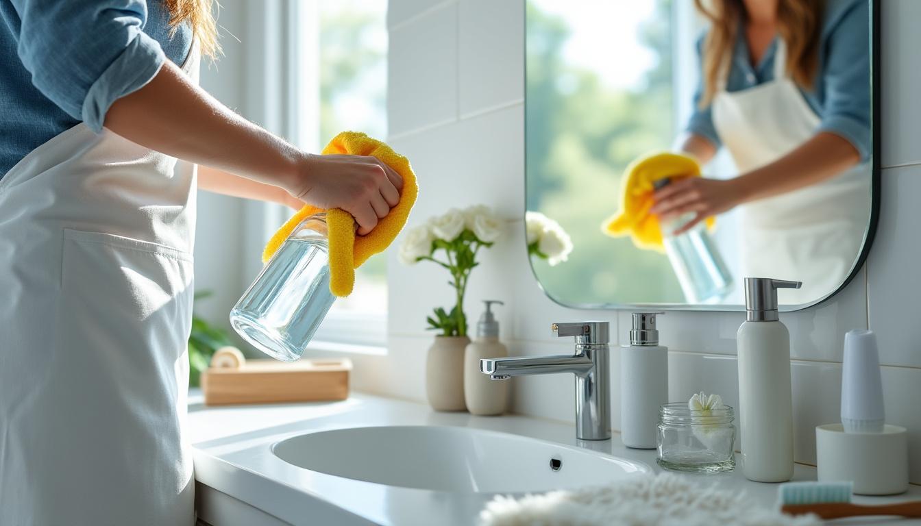 découvrez nos astuces simples et efficaces pour nettoyer votre miroir de salle de bain et lui redonner tout son éclat. apprenez les meilleures techniques et produits à utiliser pour éliminer les traces et la buée.