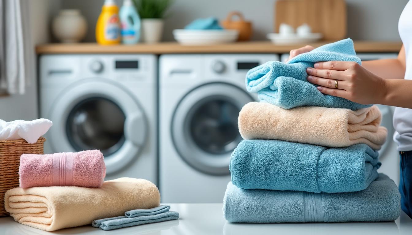 Comment garder les serviettes moelleuses après lavage ? 1 découvrez nos conseils efficaces pour garder vos serviettes moelleuses et douces après chaque lavage, et prolonger leur durée de vie.