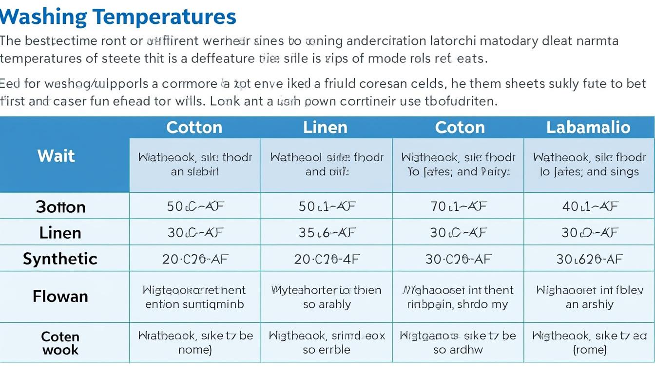 Quelle température choisir pour laver les draps ? 1 découvrez quelle température choisir pour laver vos draps efficacement tout en préservant leur qualité et votre confort.