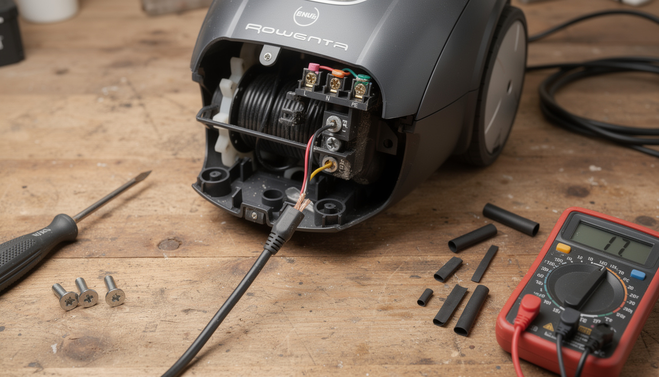 Comment changer le cable d'alimentation sur l'aspirateur Rowenta x-treme power ? 1 découvrez comment remplacer facilement le câble d'alimentation de votre aspirateur rowenta x-treme power grâce à notre guide étape par étape, simple et sécurisé.