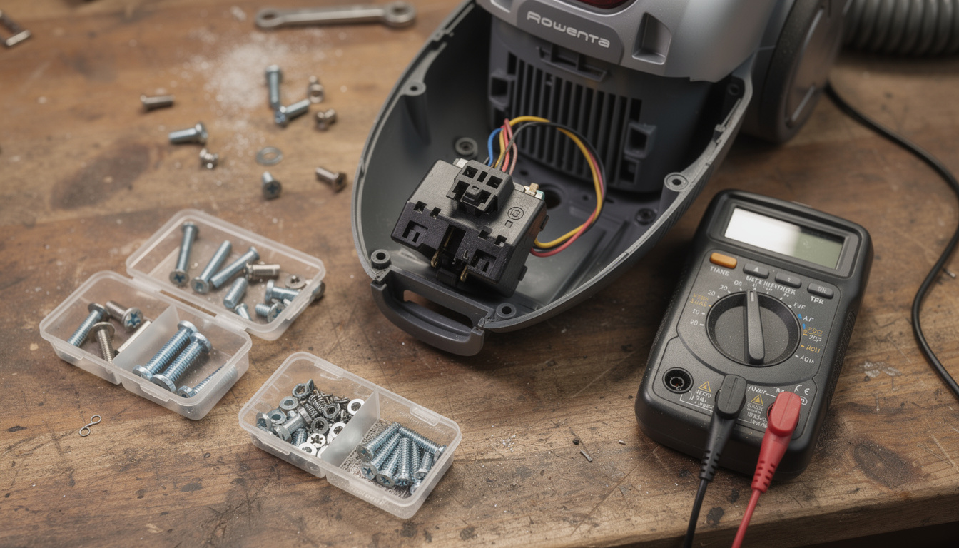 Comment changer l'interrupteur d'un aspirateur Rowenta silence force extreme ? 1 découvrez comment remplacer facilement l'interrupteur de votre aspirateur rowenta silence force extreme grâce à notre guide étape par étape, pour un appareil qui fonctionne comme neuf.