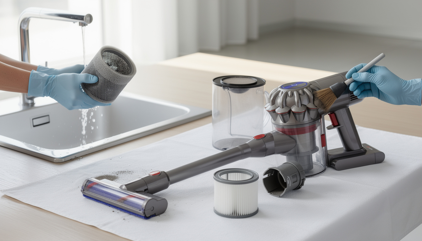 Comment nettoyer un aspirateur Dyson v8 ? 1 découvrez comment nettoyer efficacement votre aspirateur dyson v8 pour maintenir ses performances et prolonger sa durée de vie grâce à nos conseils simples et pratiques.
