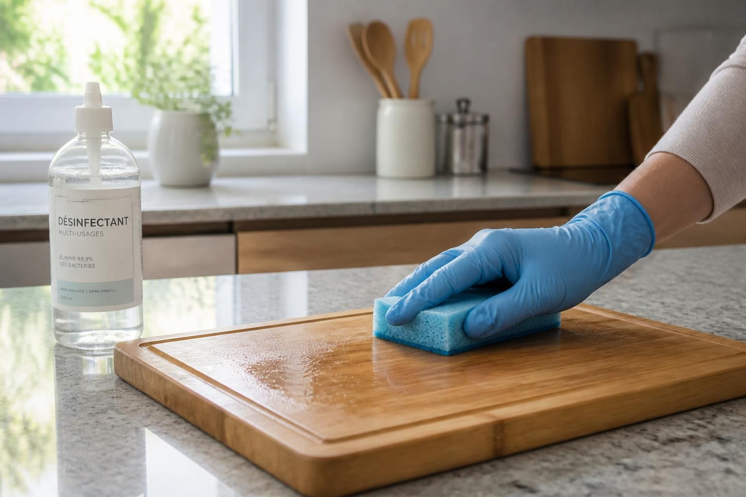 Comment désinfecter une planche à découper en bois ? 1 découvrez des méthodes efficaces et naturelles pour désinfecter votre planche à découper en bois, assurant hygiène et sécurité dans votre cuisine.
