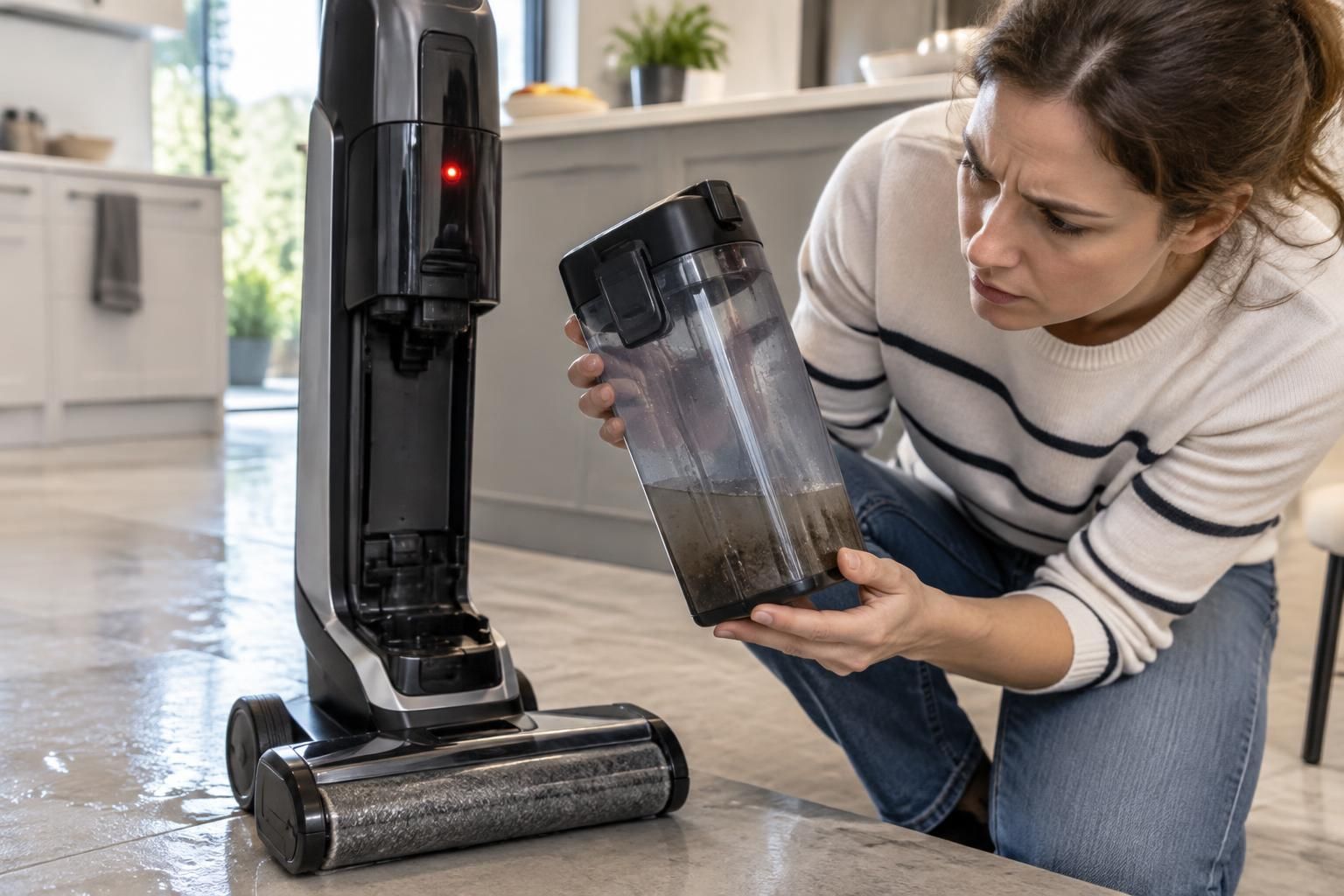 Pourquoi mon aspirateur laveur Tineco affiche-t-il une erreur de réservoir ? 1 découvrez pourquoi votre aspirateur laveur tineco affiche une erreur de réservoir et comment vérifier son installation, le niveau d’eau et les capteurs.
