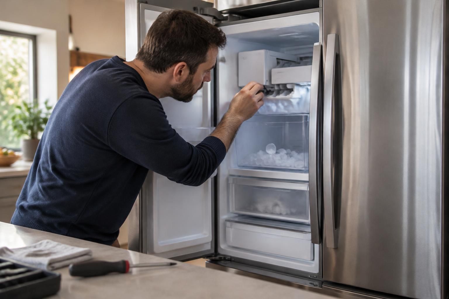 Que faire si un réfrigérateur LG ne produit plus de glaçons ? 1 découvrez pourquoi votre réfrigérateur lg ne produit plus de glaçons et suivez nos conseils pour diagnostiquer et résoudre le problème.